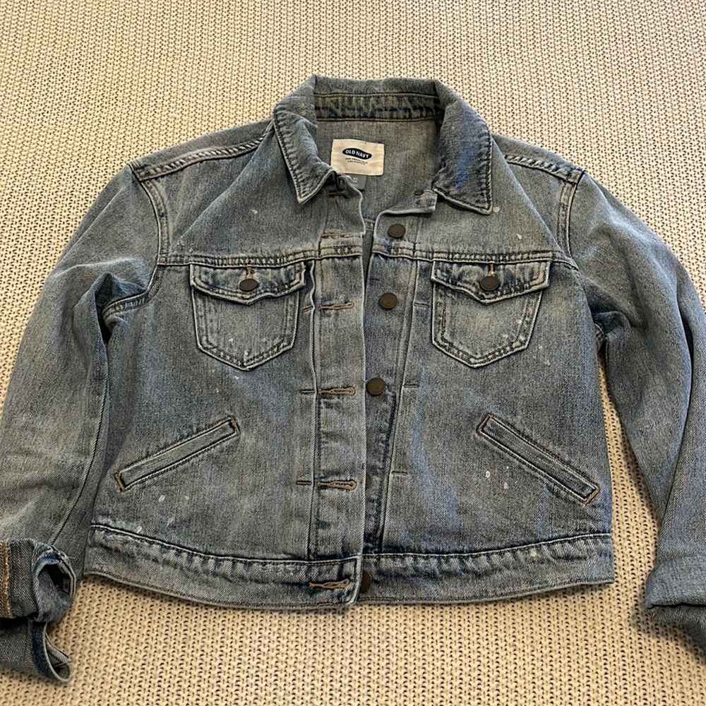 Distressed Denim Cropped Jacket